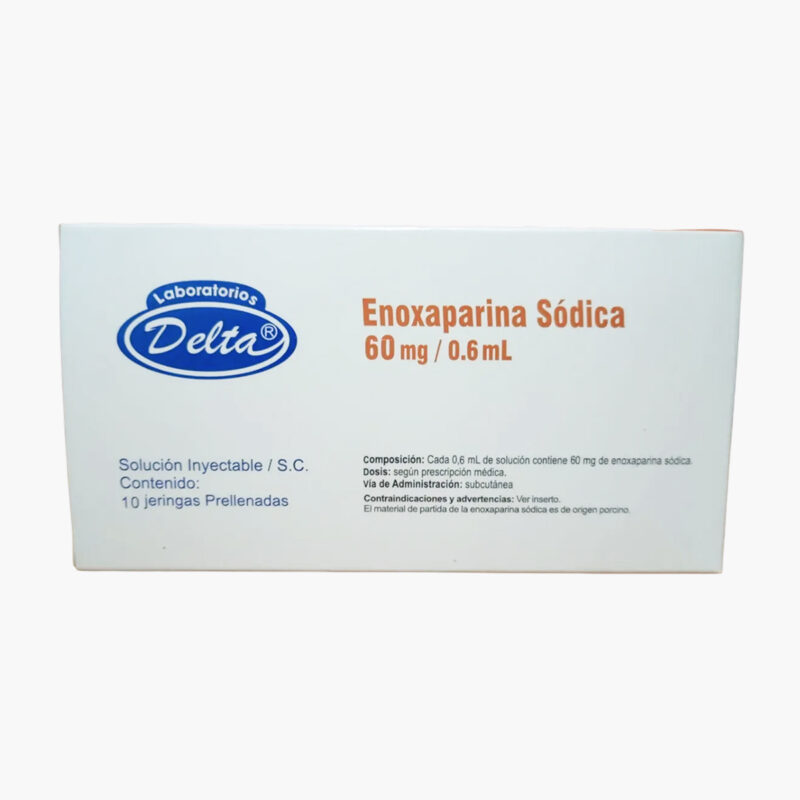 Enoxaparina Sódica 60 mg / 0.6 ml Solución Inyectable
