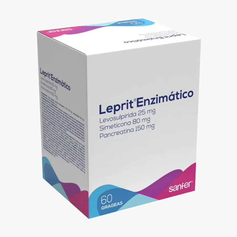 Leprit Enzimatico Levosulpirida + Pancreatina + Simeticona X 60 Grageas